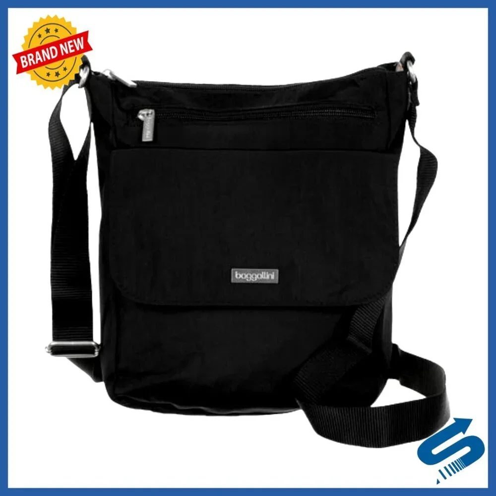 Large Nylon Crossbody Shoulder Bag with Multiple Pockets Casual Satchel